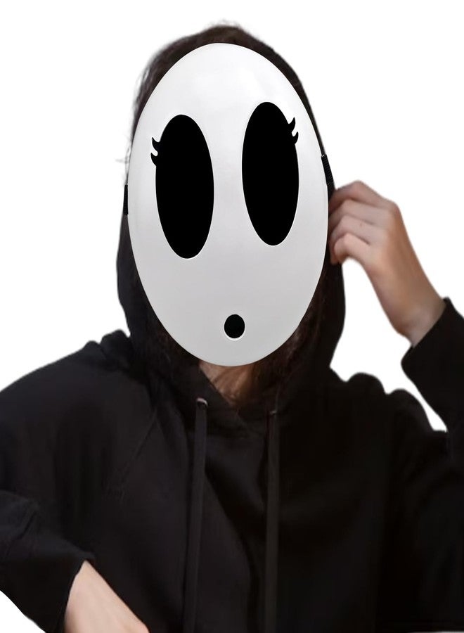 قناع أنمي أبيض من فاروتو، قناع وجه مضحك للهالوين، زي تنكري للهالوين، دعائم وإكسسوارات (بنات) - Image 2
